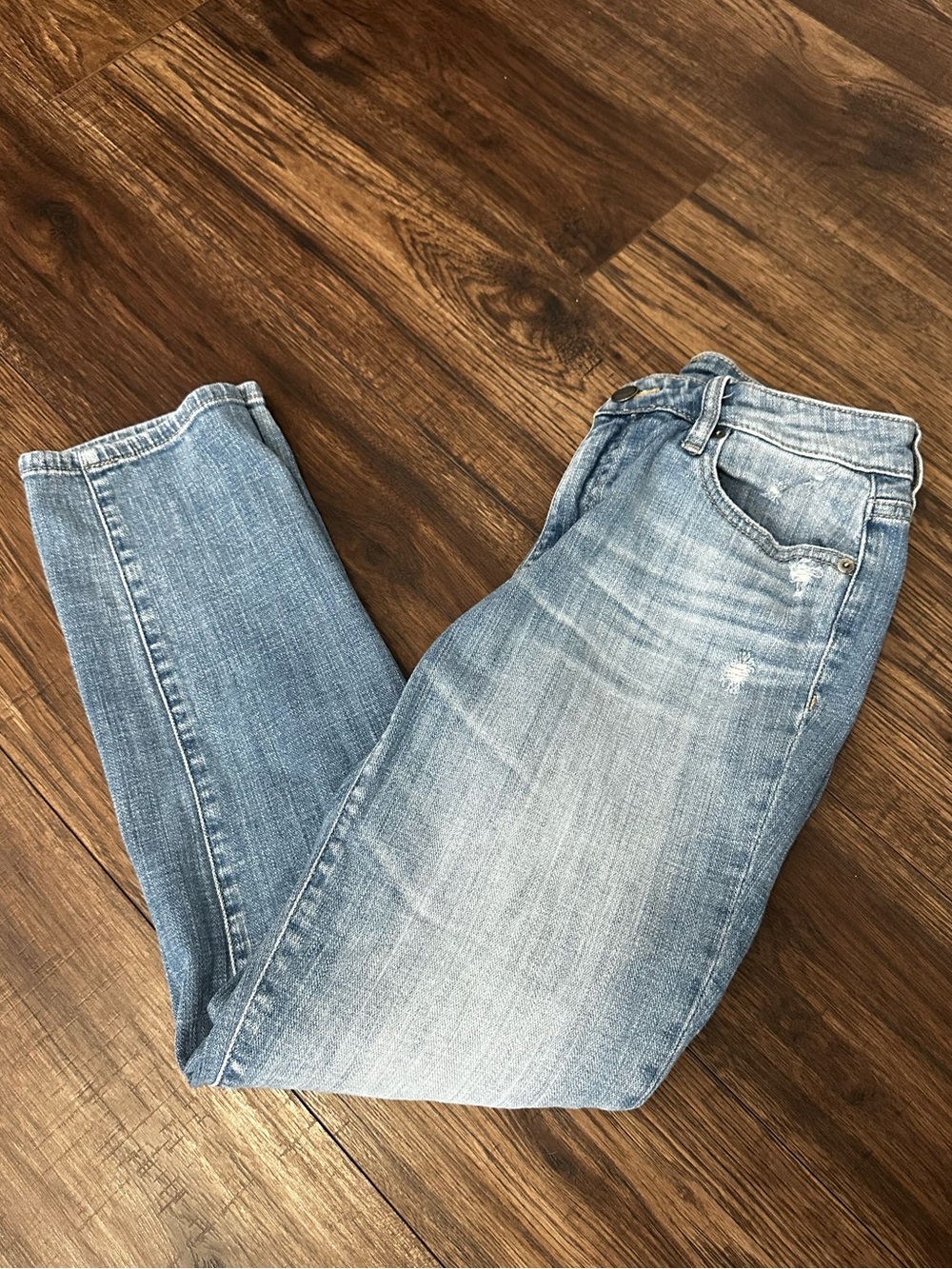 Cosmic Blue Love Light Blue Distressed Jeans